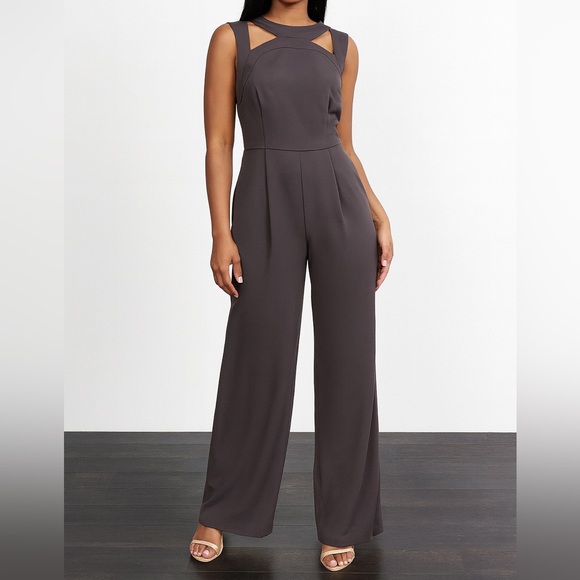 Calvin Klein Pants - Calvin Klein Charcoal Sleeveless Jumpsuit | NWT